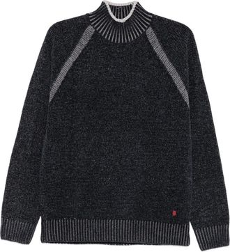 Liu Jo ribbed panelled sweater - Black