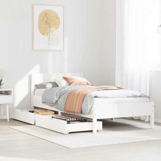 vidaXL Vidaxl - Letto senza Materasso Bianco 90x200 cm Legno Massello di Pino