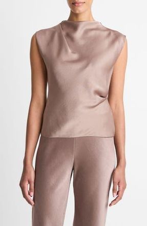 Vince Cowl Neck Satin Top in Mauve Lilac at Nordstrom Rack, Size X-Large