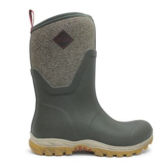 The Original Muck Boot Company Arctic Sport II Mid Synthetic Textile Womens Wellingtons Boots - Olive Herringbone - Size:UK 9