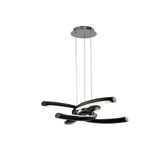 Netlighting Knot Pendant 36W LED 3000K 3600lm Gloss Black White Acrylic Chrome