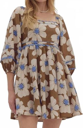 Entro Darling Daisy Dress In Beige