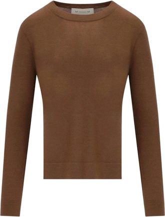 Max Mara Tempo Sweater - Dames - Ronde hals truien - Bruin - L - Wol - Truien & Vesten