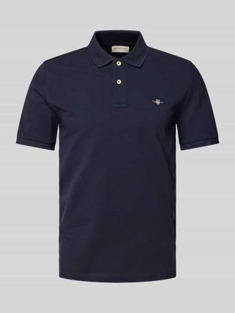 GANT Regular Fit Poloshirt mit Label-Stitching in Marine, Gr&ouml;&szlig;e XL
