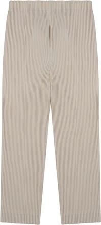 Homme Pliss&eacute; Issey Miyake Pleated Straight-Leg Mid-Rise Trousers Pants
