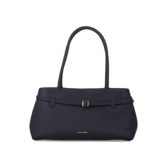 Manu Atelier Manu Atelier Le Cambon East West Black Bag Calf Leather Shoulder