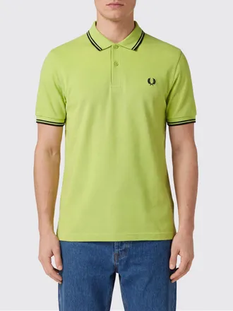 Fred Perry Cotton Polo Shirt with Contrast Tipping and Embroidered Logo