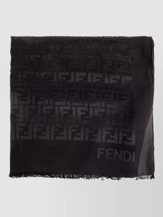Fendi rectangular stole 65x200 fringed edges