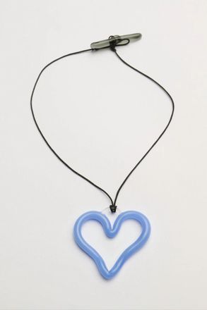 Levens Jewels Womens Heart Pendant Necklace In Blue