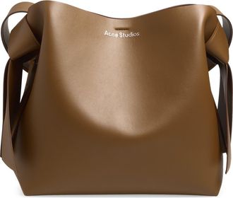 Acne Studios Midi Musubi Leather Bag in Camel Brown at Nordstrom