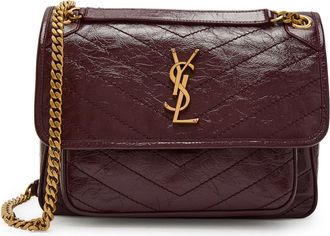Saint Laurent Niki Medium Patent Leather Shoulder bag - Bordeaux - One Size