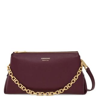 Ferragamo Gancini Calfskin Chain Mini Compact Bag
