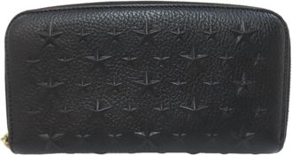 Jimmy Choo London Black Leather Long Wallet (Bi-Fold) (Pre-Owned)