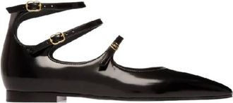 Bally Marilou Leather Mary Jane Flats, Brand Size 35 ( US Size 4.5 )