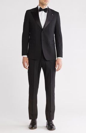 Scotch & Soda Modern Fit Tuxedo in Black at Nordstrom Rack, Size 44 Regular