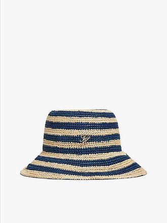 Tommy Hilfiger Stripe Raffia Bucket Hat