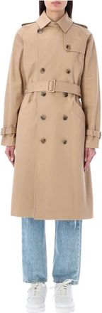 A.P.C. Beige Greta Trench Coat Buitenkleding - Dames - Trenchcoats - Beige - S - Katoen - Jassen