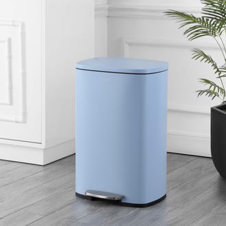 Happimess Connor Rectangular 13-Gallon Trash Can with Soft-Close Lid and FREE Mini Trash Can