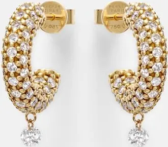 Pers&eacute;e Pers&eacute;e Helios 18kt gold hoop earrings with diamonds