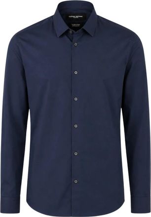 Costume National Super Slim Fit Shirt - Heren - Zakelijke Overhemden - Blauw - 2XL - Katoen - Overhemden