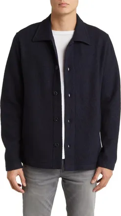 Nn.07 Zander 6398 Wool Shirt Jacket in Navy Blue at Nordstrom Rack, Size Small