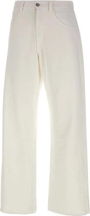 Maison Margiela Wide Trousers, female, White, S, Cotton Trousers