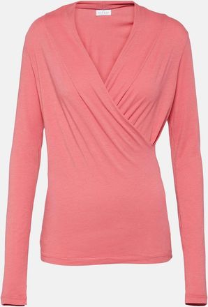 Velvet Meri cotton-blend wrap top