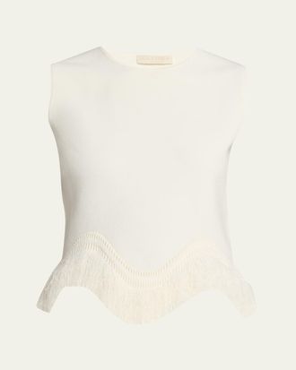 Ulla Johnson Koa Knit Fringe Top