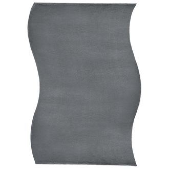 Beliani Alfombra Para Sal&oacute;n Oficina De Pelo Sint&eacute;tico 160 X 230 Cm Pelo Largo Moderno Gris Oscuro Tangra