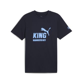 Puma T-shirt con logo Manchester City KING da uomo, Accessori, Blu, 3XL
