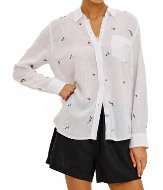 Rails Charli Button-Up Shirt In Wild Flower Embroidery