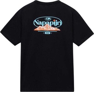 Napapijri Grafisch T-shirt voor heren (Zwart)