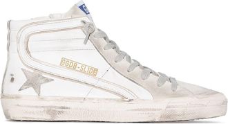 Golden Goose High-Top Sneakers with Vintage Distressing