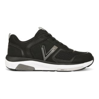 Vionic Womens Strider Shoe In Black/charcoal Mesh