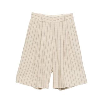 Blaz&eacute; Milano Serene Husul Tailored Shorts - female - Blaz&eacute; Milano - Bermudas - Beige - XS - Shorts