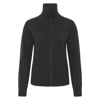 MY ESSENTIAL WARDROBE Tracy Rollneck Cardigan - Dames - Truien - Grijs - Maat: L Wol