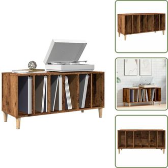 vidaXL Mobile per giradischi - vidaXL Mobile Porta Dischi Legno Antico 100x38x48 cm Legno Multistrato - Mobile in legno antico