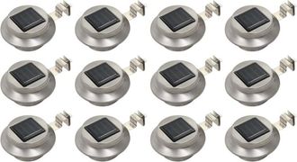 vidaXL L&aacute;mparas Solares Redondas De Exterior 12 Uds Led 12 Cm Vidaxl