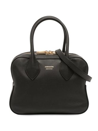 Ferragamo 2000-2025 Star leren mini-tas - Zwart