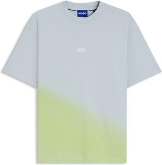 HUGO BOSS Dip-dyed logo T-shirt in cotton jersey