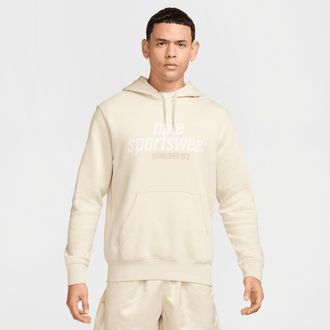 Nike Mens Club Fleece Pullover Hoodie in Brown | HJ2159-234