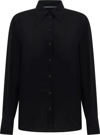 Alberta Ferretti Klassiek shirt met lange mouwen - Dames - Overhemden - Zwart - XL - Overhemden