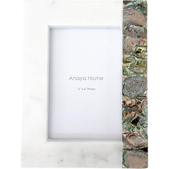Anaya with Love Rainbow Pearl Marble Picture Frames in White at Nordstrom, Size 3Ft 0In X 3Ft 0In