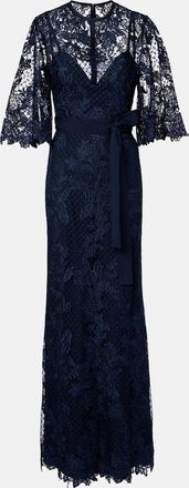 Elie Saab Embroidered lace and tulle gown