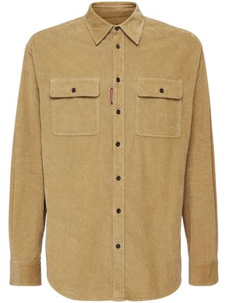 Dsquared2 Beige Regular Corduroy Shirt