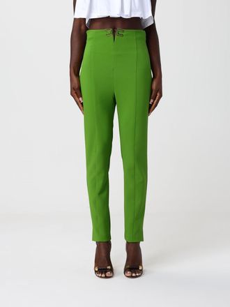 Elisabetta Franchi Pantaloni in doppio cr&ecirc;pe stretch con logo Elisabetta Franchi