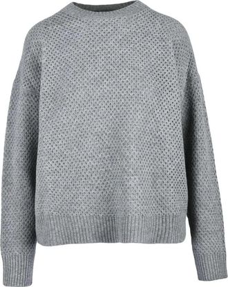 Fabiana Filippi Crew Neck Wool Silk Cashmere Sweater - Grey
