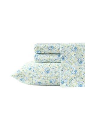 Laura Ashley Rowena 300 Thread Count Cotton Sheet Set in Rowena Floral at Nordstrom Rack, Size Queen