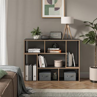 Vicco Librer&iacute;a Tetrix, Antracita, 112.8 X 56.4 Cm Lote De 2