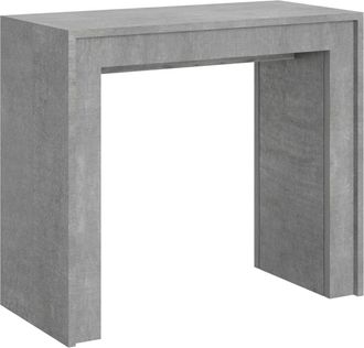Itamoby Consola extensible 90x42/198 cm efecto madera gris cemento